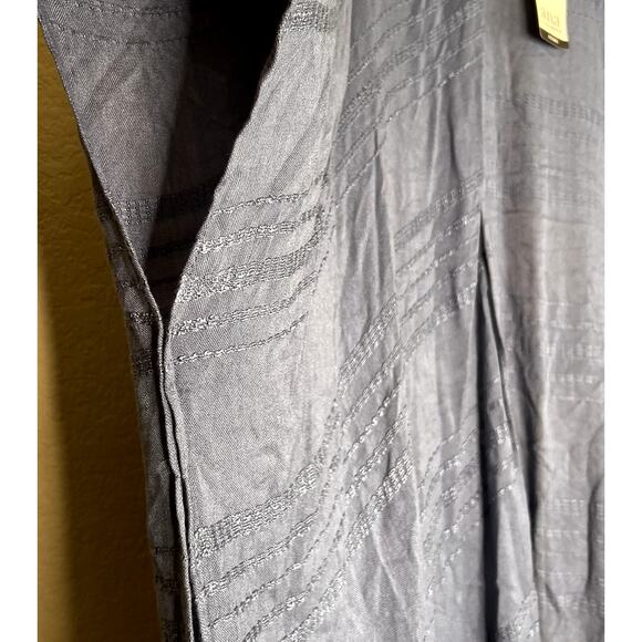 A.N.A Wrap Shawl Women OS Chambray Fringe Lagenlook Comfy Fall New Cottagecore - Picture 7 of 11